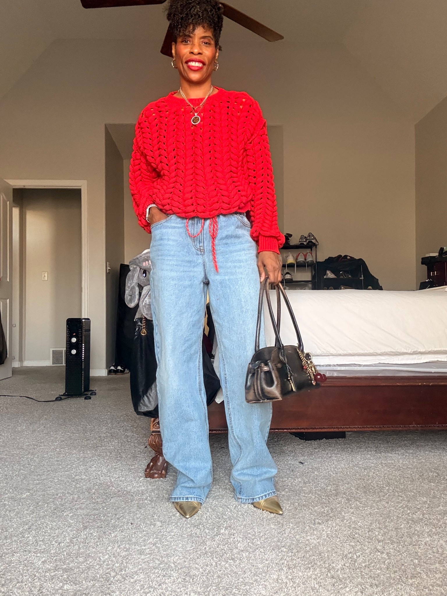 Sweater size small - my regular size
Jeans size 2 - my regular sizee

#LTKSeasonal #LTKSaleAlert #LTKootd