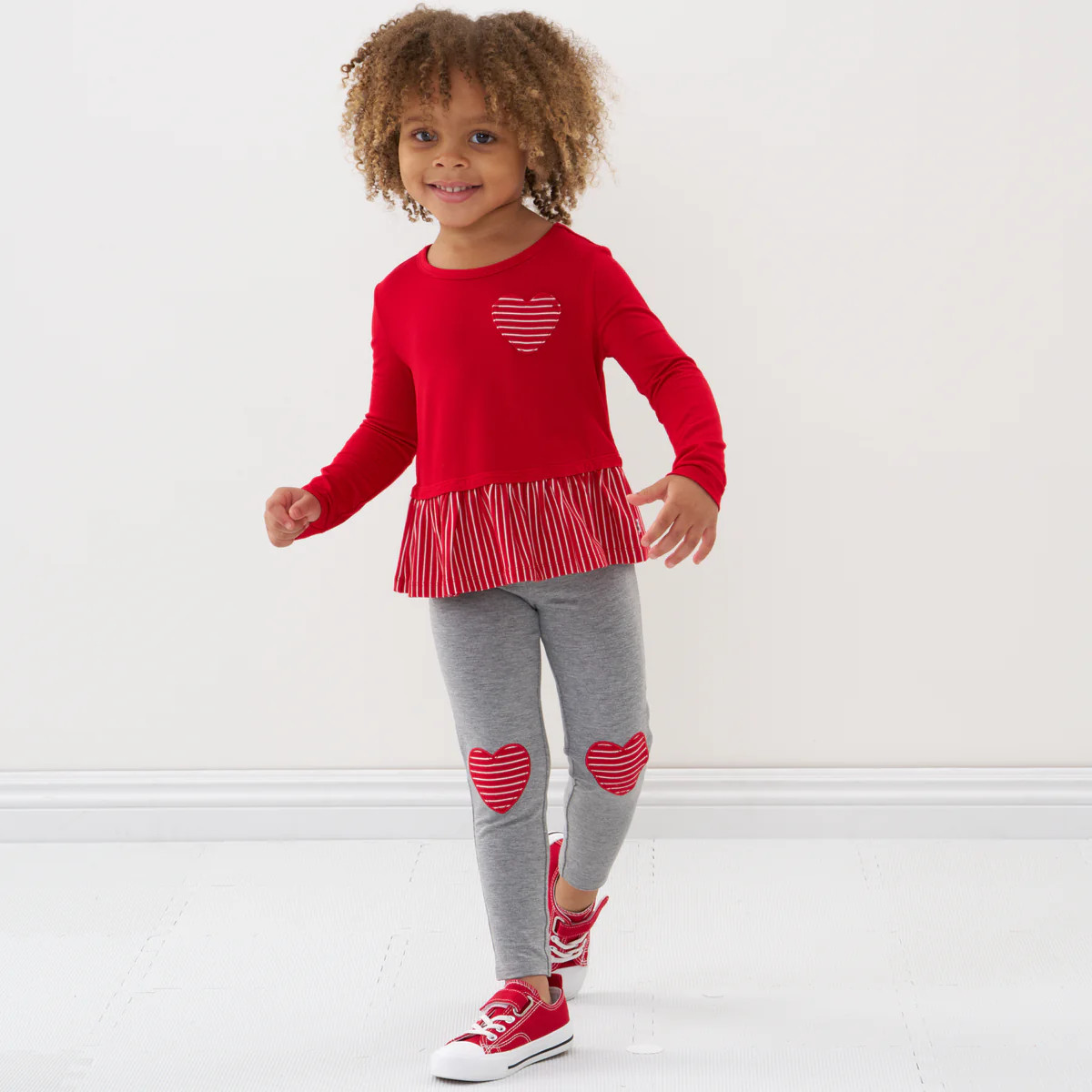 Candy Red Peplum Tee | Little Sleepies