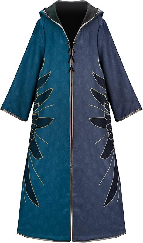 Wizard School Costume Hooded Cape Robe Cloak Adult Men Magician Magic Halloween Cosplay Witch Dre... | Amazon (US)