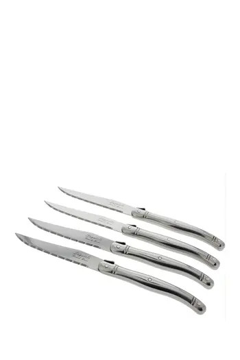 FRENCH HOME Laguiole Stainless Steel Steak Knives - Set of 4 in Silver at Nordstrom Rack | Nordstrom Rack