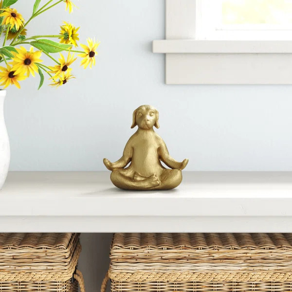 Sagebrook Home Modern Novelty Meditative Dog Sculpture | Wayfair North America