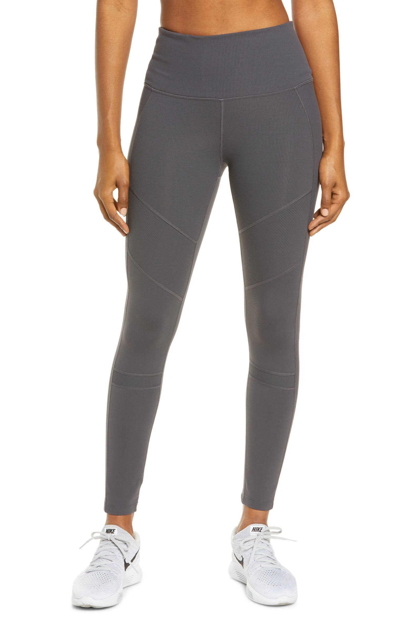 Moto Ribbed High Waist Ankle Leggings | Nordstrom