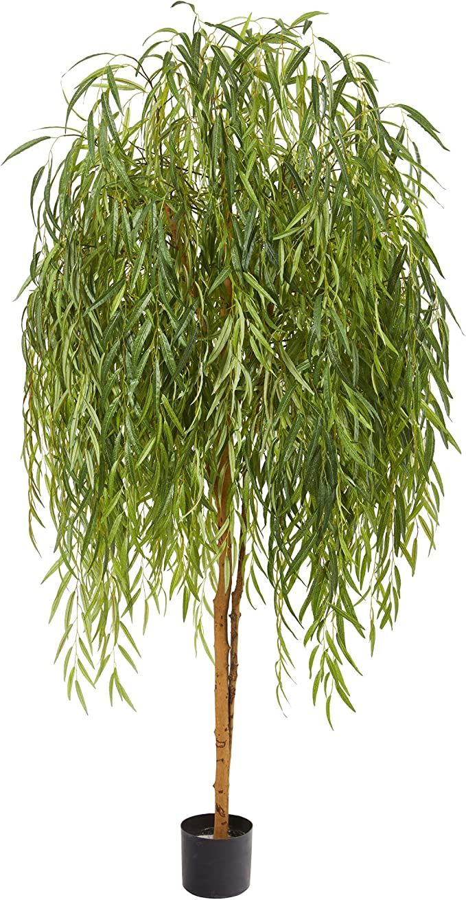 Nearly Natural 7ft. Willow Artificial Silk Trees, Green | Amazon (US)