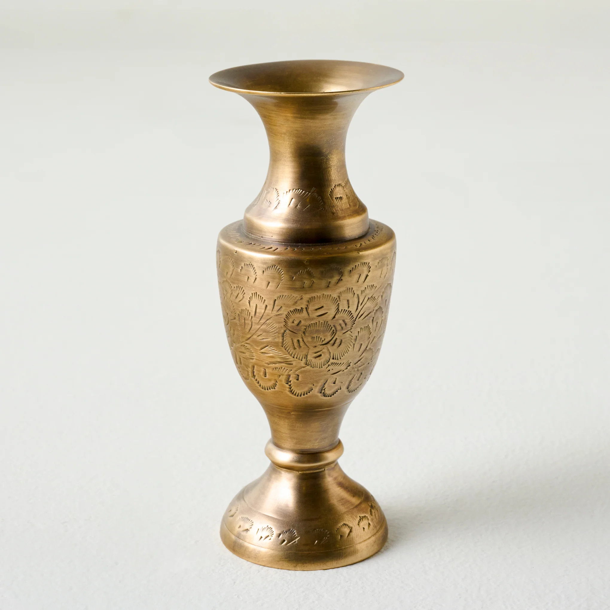 Callin Etched Brass Bud Vase | Magnolia