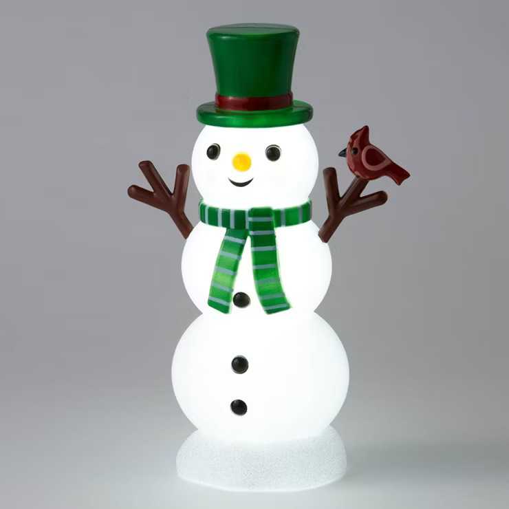 12" Battery Operated Blow Mold Snowman Decorative Figurine White - Wondershop™ | Target