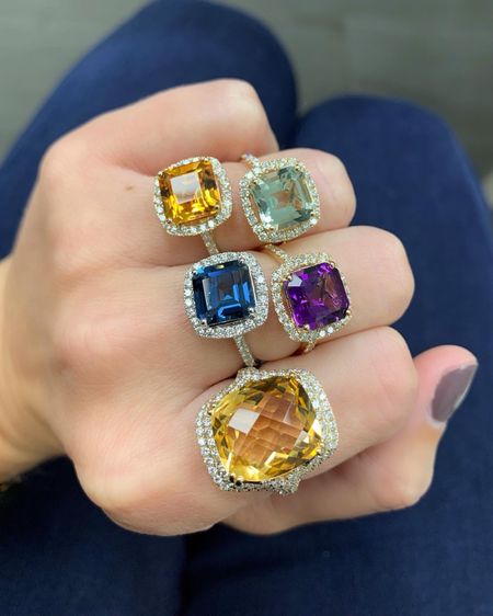 Pops of semi-precious color! 14k gold and diamond rings in all the colors for spring & summer. Get your jewelry wardrobe ready :)

Colored gemstone rings
Amethyst
Blue topaz
Citrine
Prasiolite
Green
Yellow gold
White gold


#LTKWorkwear #LTKOver40 #LTKStyleTip