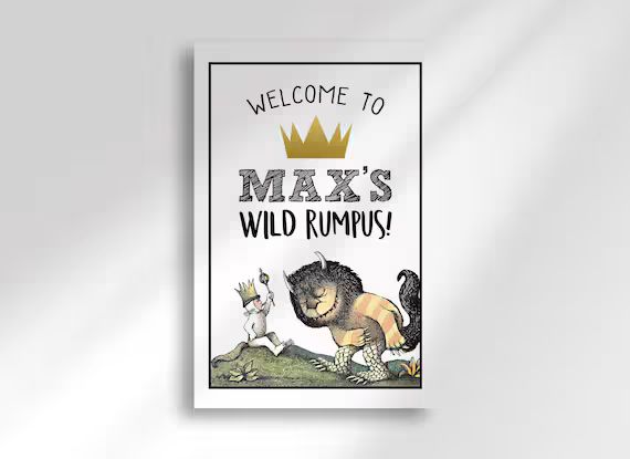 Where the Wild Things Are Editable Welcome Sign for Instant | Etsy | Etsy (US)