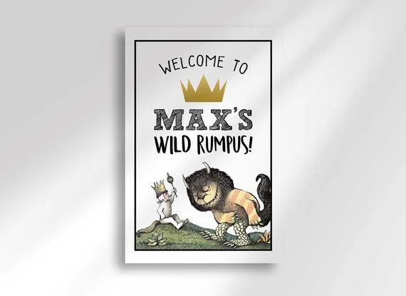 Where the Wild Things Are Editable Welcome Sign for Instant | Etsy | Etsy (US)