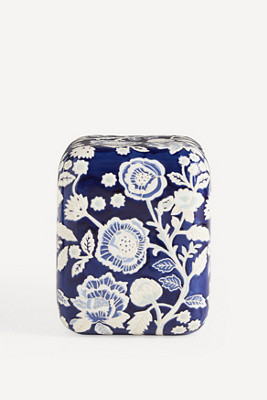 Freya Block-Print Ceramic Side Table | Anthropologie (US)