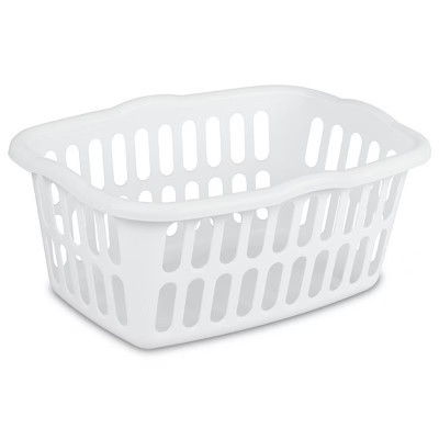 Sterilite 1.5 Bushel Rectangular Laundry Basket, Plastic, Classic Design for Carrying Clothes to and from the Laundry Room, White, 12-Pack | Target