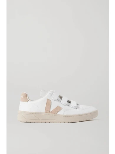 Veja - V-lock Suede-trimmed Leather Sneakers - White | NET-A-PORTER (US)