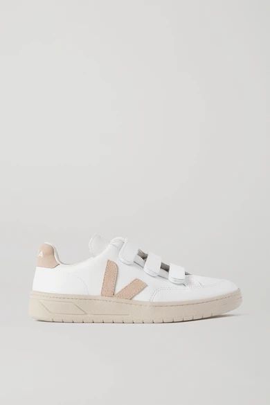 Veja - V-lock Suede-trimmed Leather Sneakers - White | NET-A-PORTER (US)