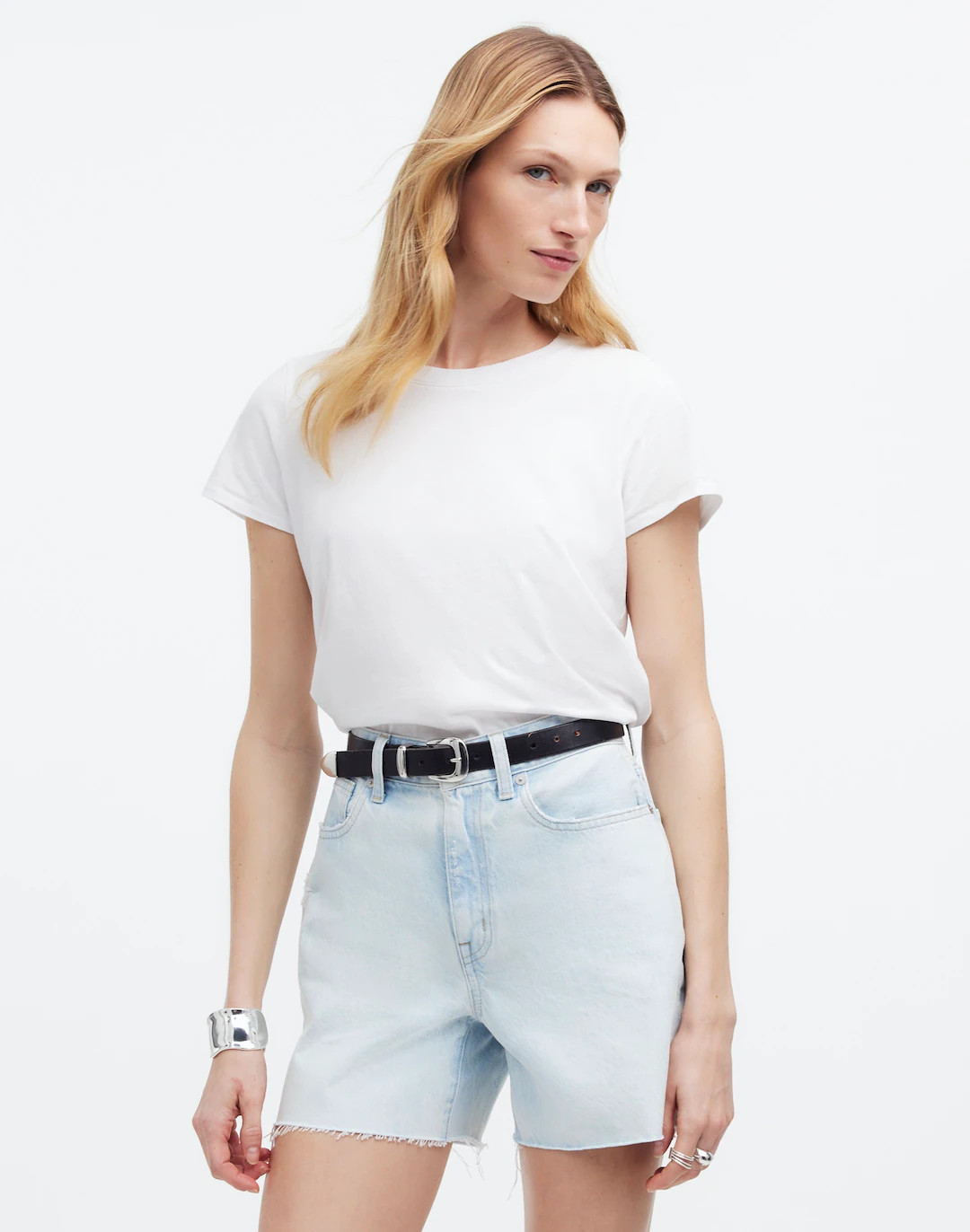 The '90s Mid-Length Jean Short in Pearlman Wash | Madewell