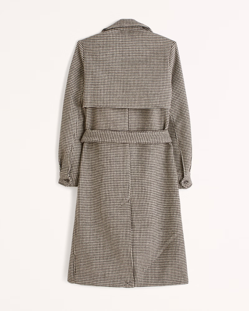 Wool-Blend Trench Coat | Abercrombie & Fitch (US)