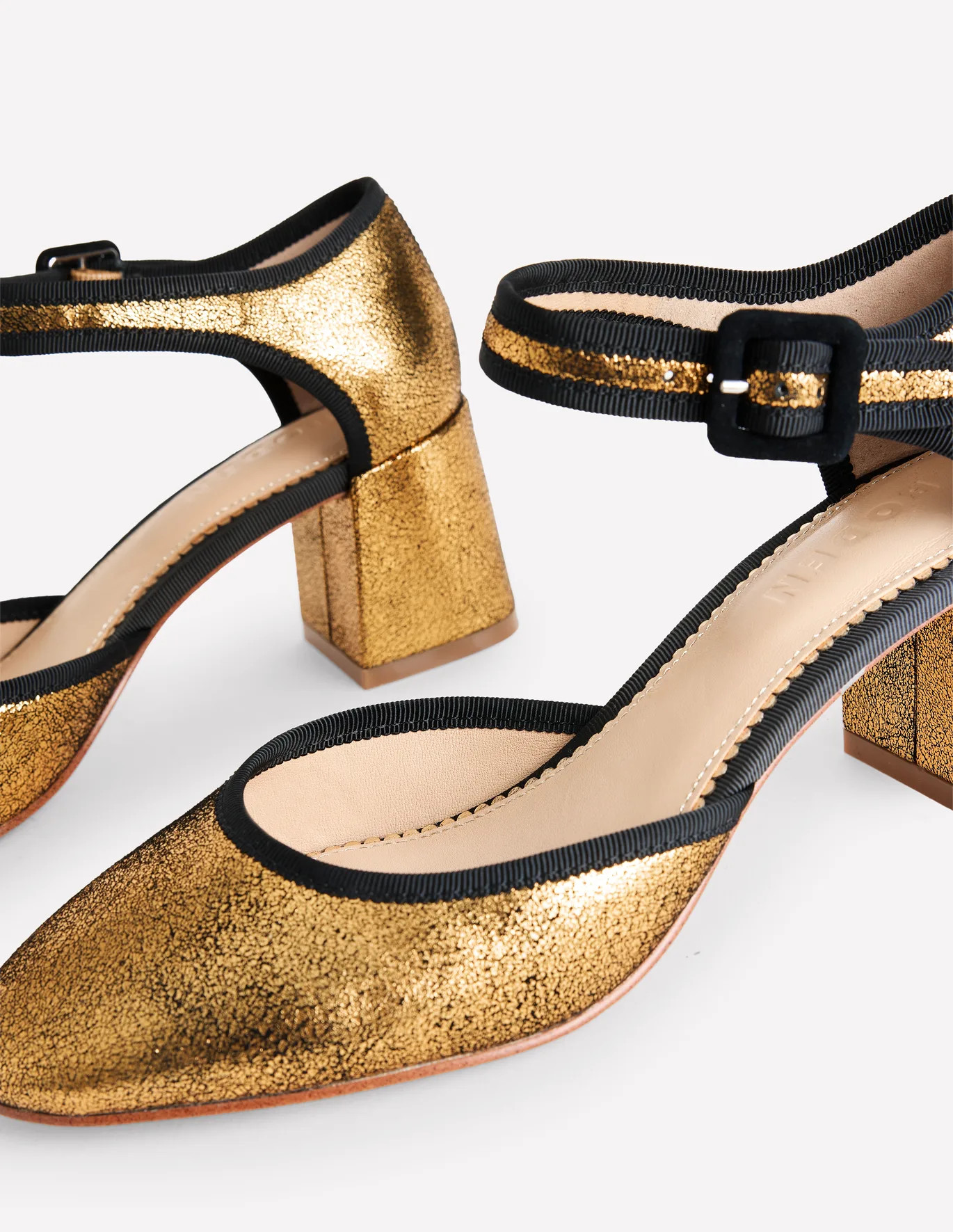 Two Part Block Heel Pumps | Boden UK