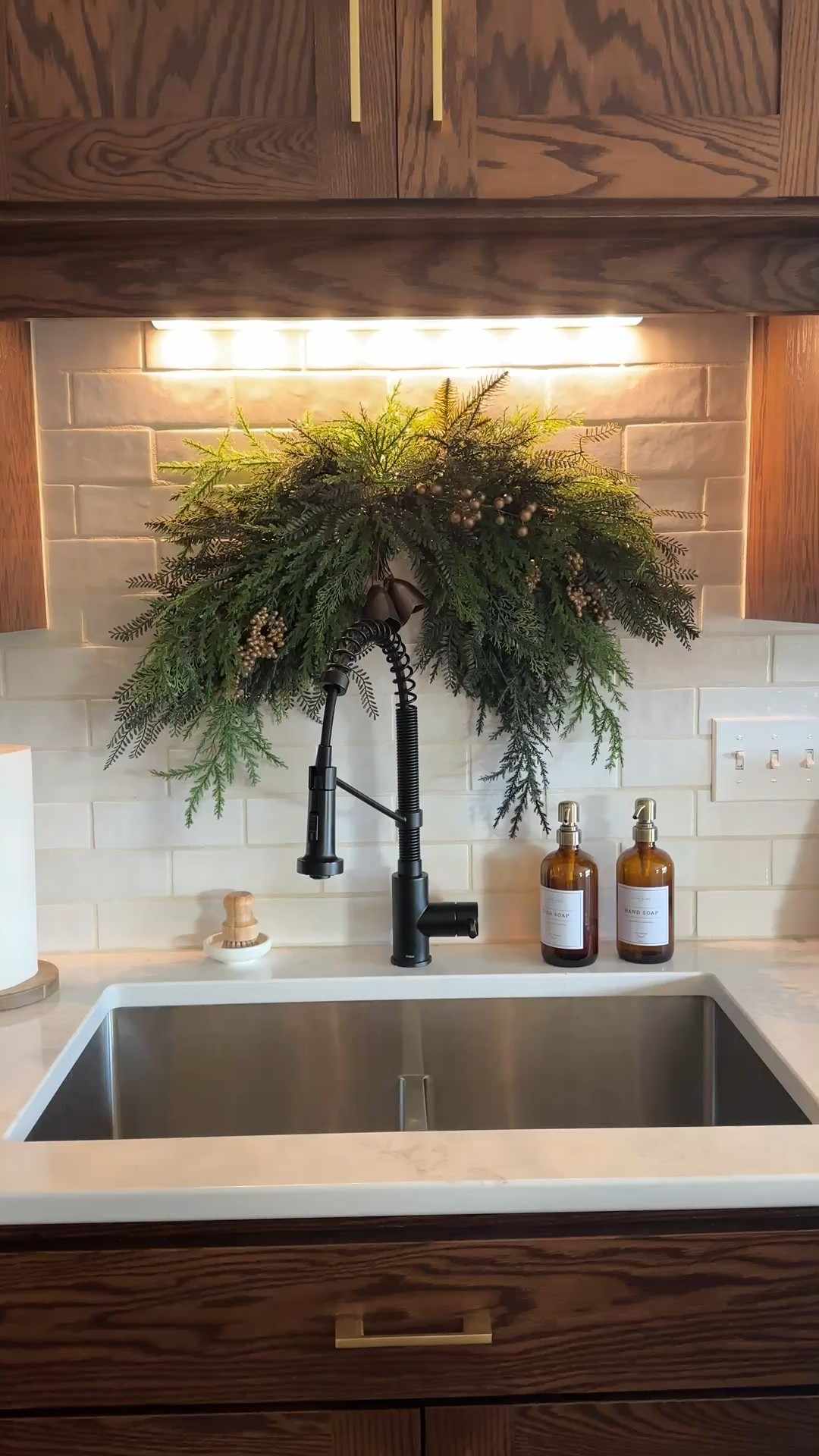 Found a similar option to our kitchen Christmas swag!! And it’s on sale for $24 at Target!

#LTKStyleTip #LTKHoliday #LTKHome