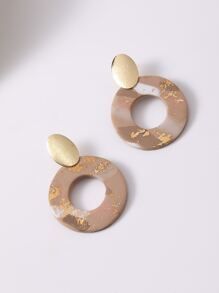 Gold Foil Detail Round Drop Earrings
   SKU: sj2208045323238434   New     US$3.50           AddTh... | SHEIN