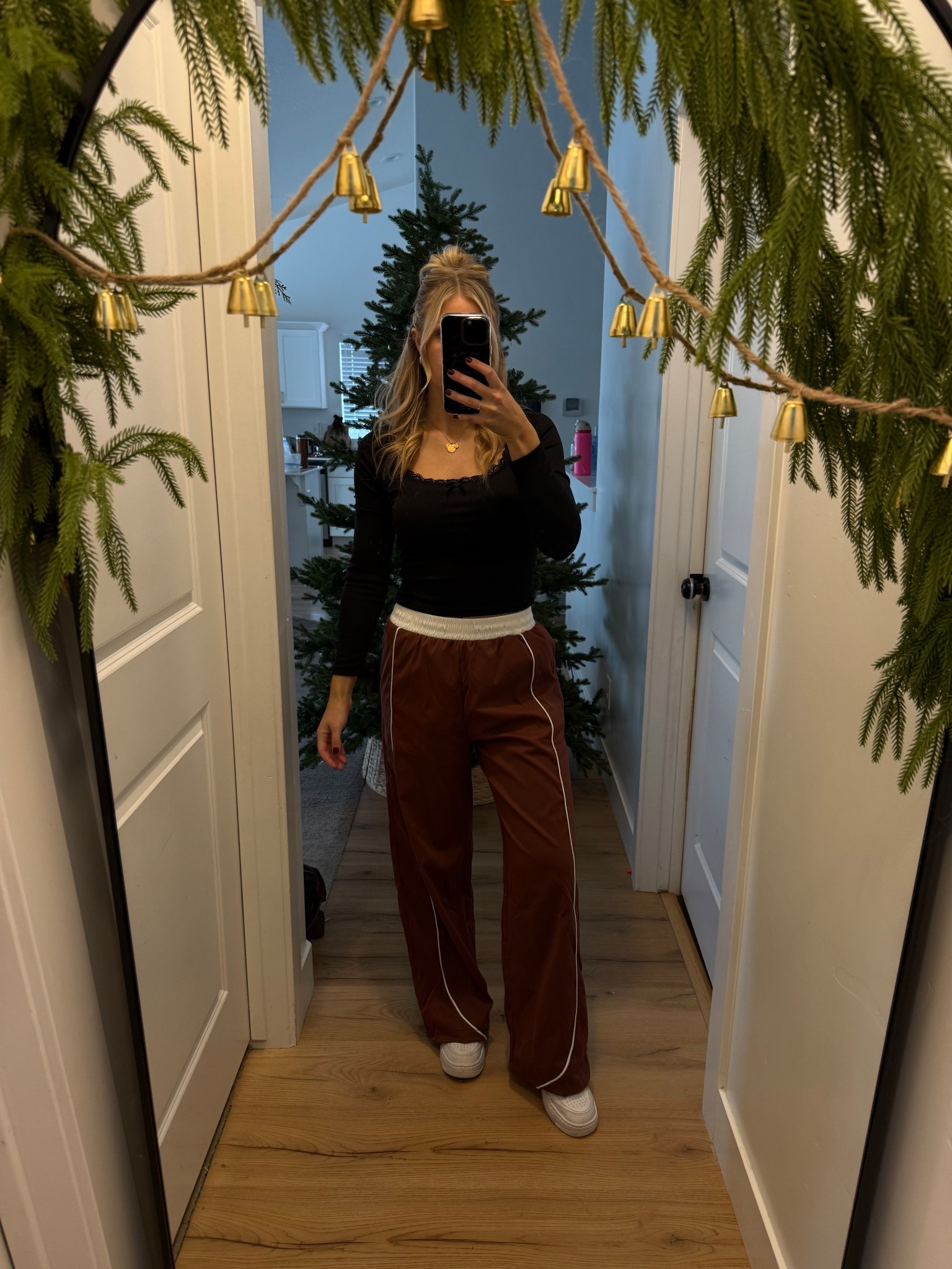 Love these track pants! Under $30 and lots of cute colors. Wearing size small .

#trackpants #loungepants #sweats #strippants #amazonfinds #amazonpants 

#LTKCyberWeek #LTKHoliday #LTKGiftGuide