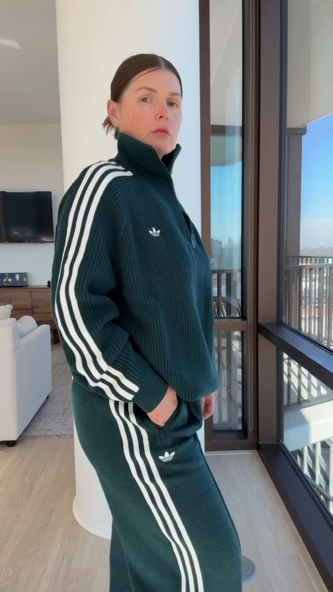 @adidas really came through with this multi textured set. Perfect for the holidays in festive green.

Set runs true to size but you know I sized up for a looser fit.

#adidaspartner #createdwithadidas 

#LTKHoliday #LTKGiftGuide #LTKootd