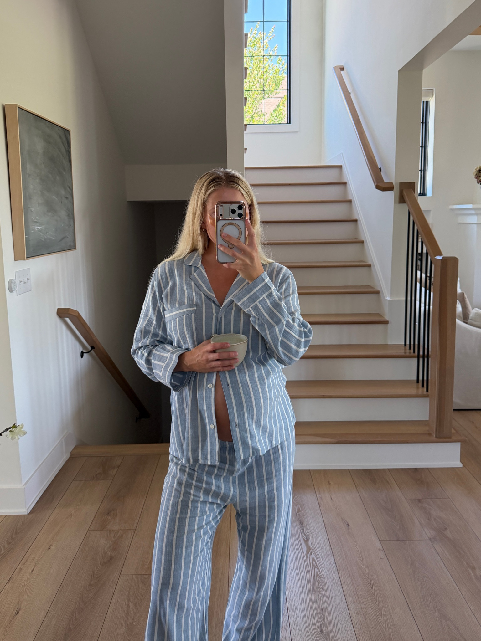 Sized up to med in pajamas!