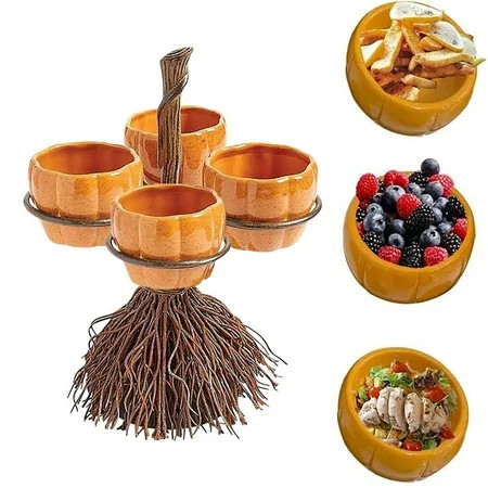 Carmenl Clearance Deal!Halloween Candy Bowl Halloween Pumpkin Snack Bowl Stand Trays Stand Halloween Pumpkin Bowls On for Serving Snacks Salad Fruit Halloween Party Supplies Storage Rack | Walmart (US)