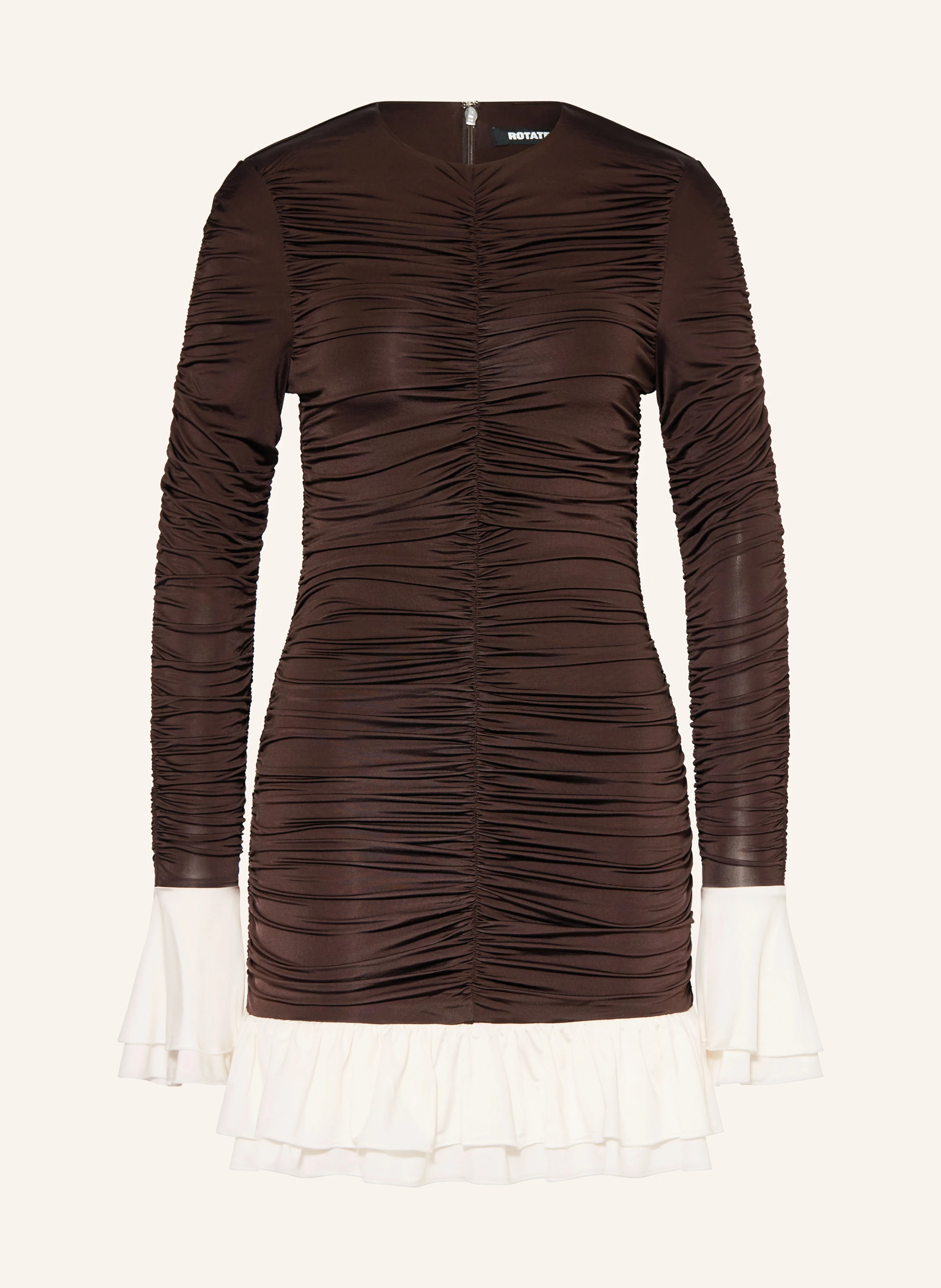 ROTATE Cocktailkleid in dunkelbraun / weiss | Breuninger (DACH)