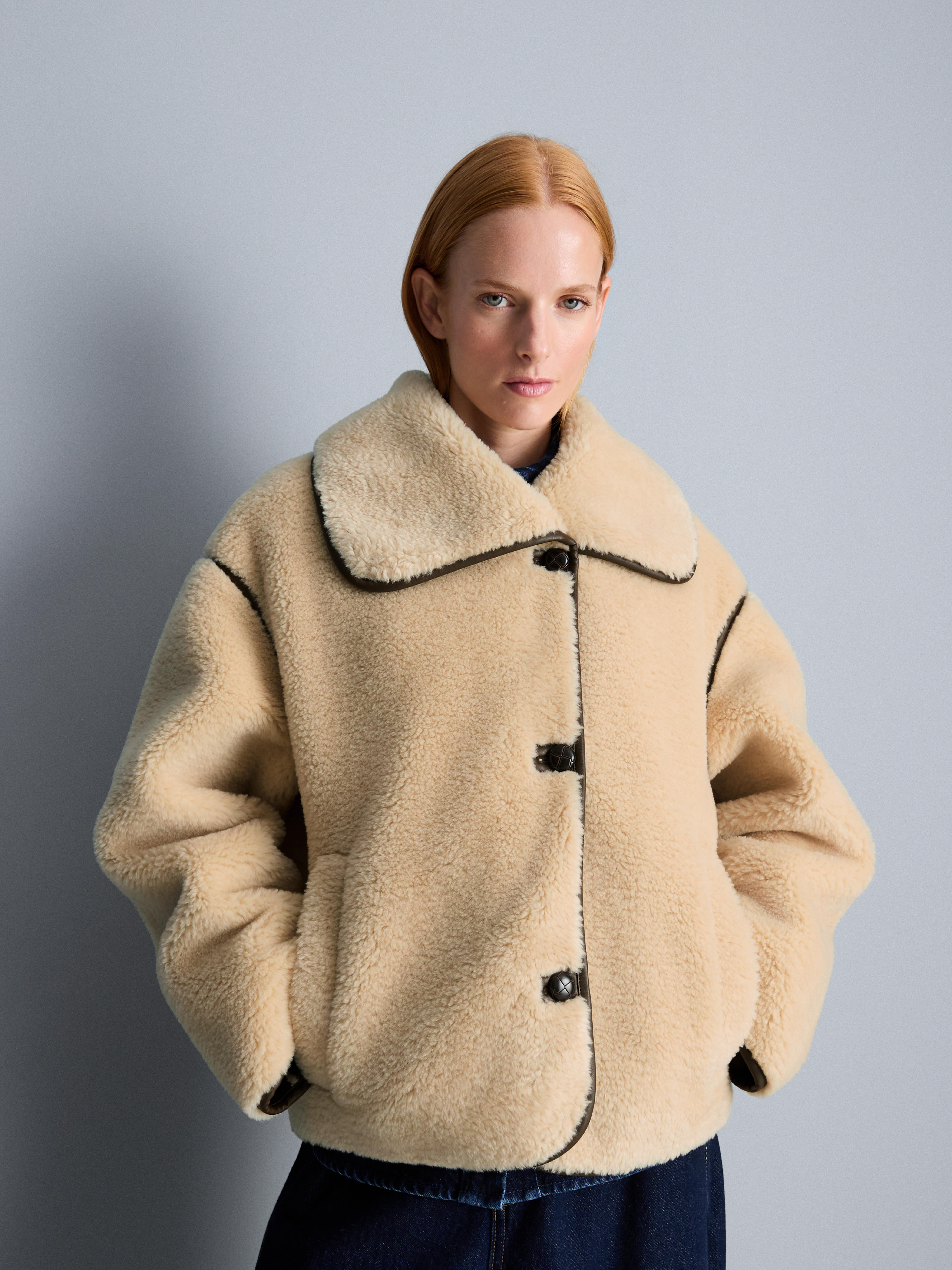 Boxy Shearling Jacket | Primark UK