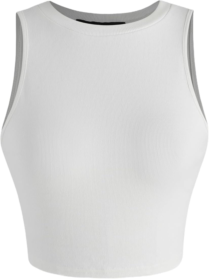 CIDER Solid Crop Tank Top | Amazon (US)