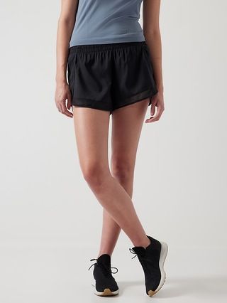 Mesh Racer Run Short 4" | Athleta