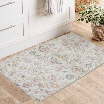 allen + roth 2 X 4 (ft) Casa Indoor Floral/Botanical Machine Washable Throw Rug | Lowe's