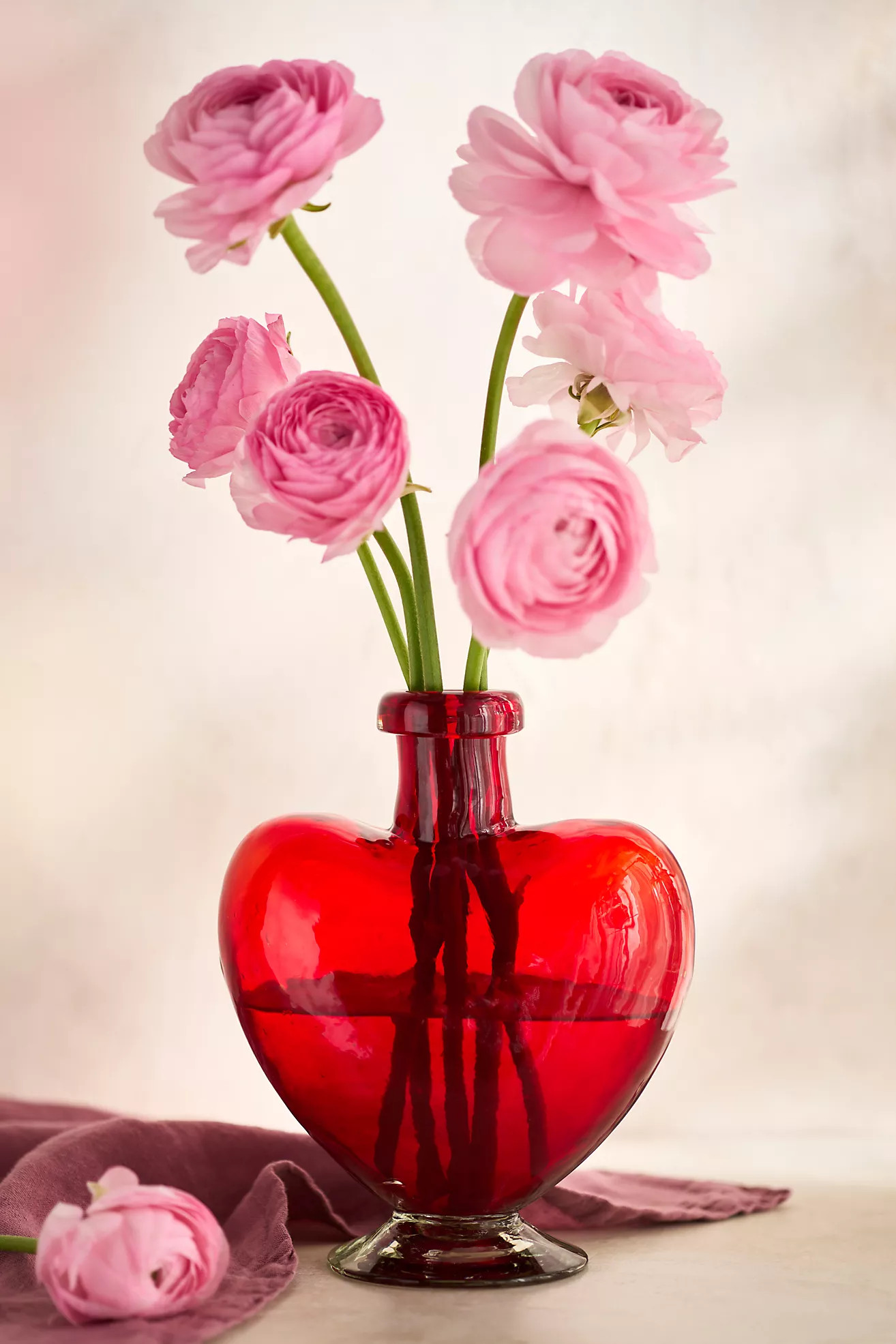 Recycled Glass Heart Bud Vase | Anthropologie (US)