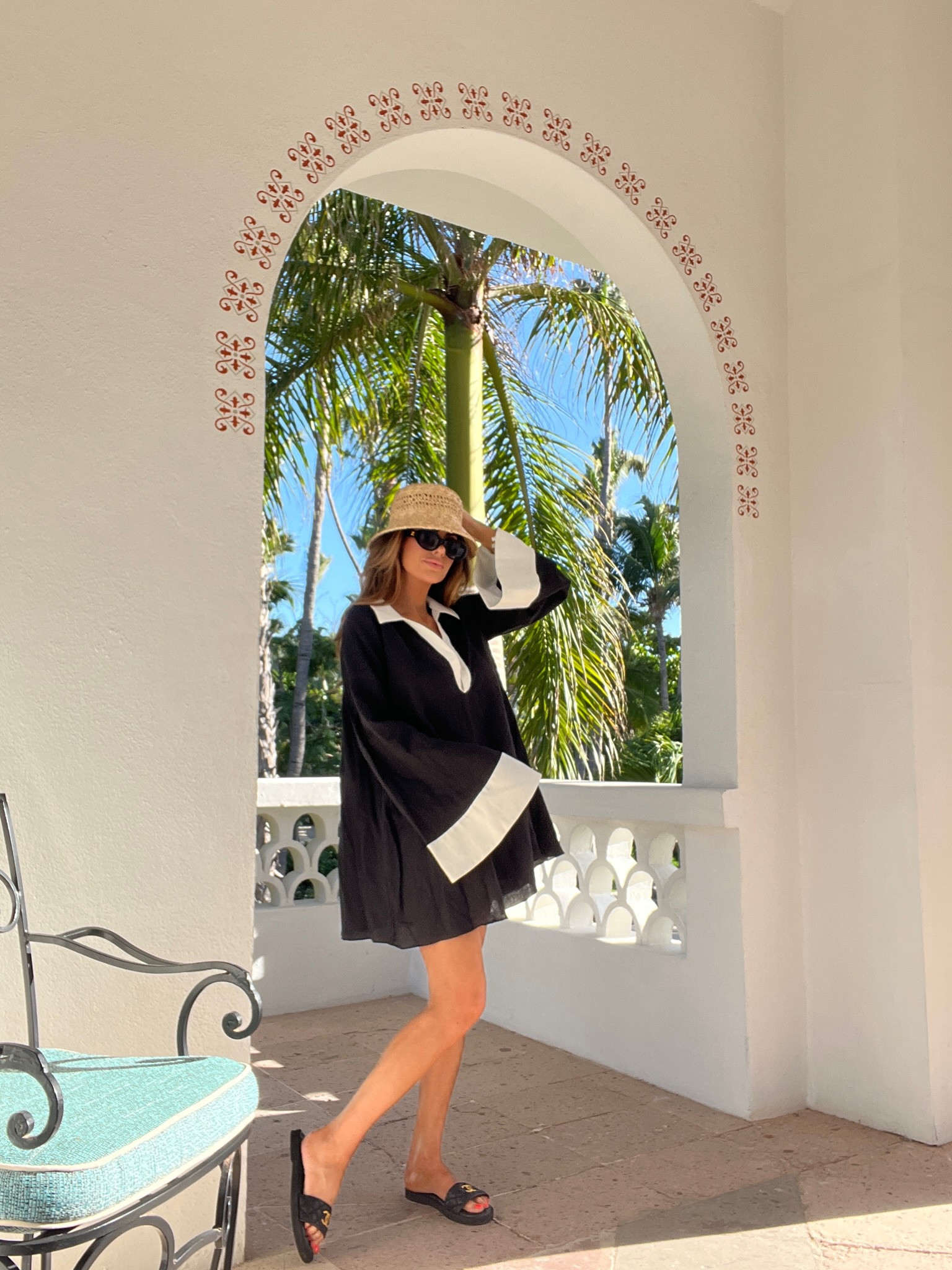Wearing a size small in cover up! 

Resort wear, bucket hat, beach hat, pool hat, Celine sunglasses, spring break inspo, swimsuit cover up, Emily Ann Gemma 

#LTKstyletip