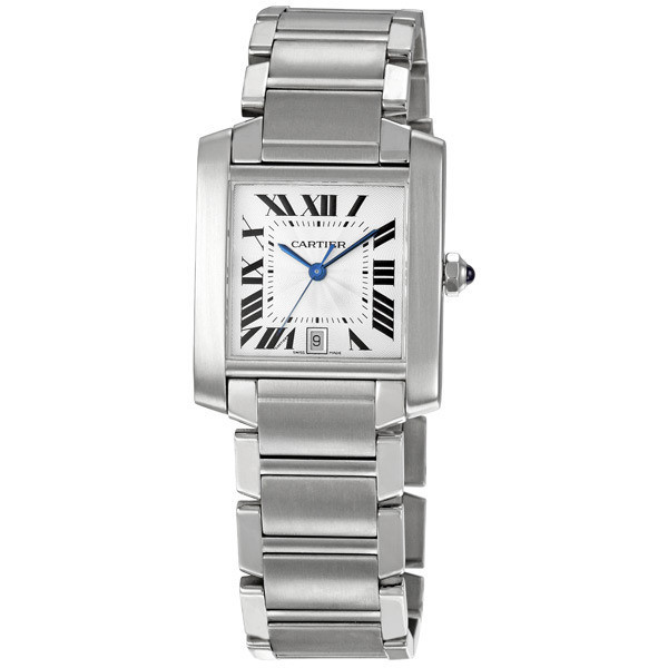 Pre-owned Cartier Tank Francaise Silver Dial Mens Watch W51002Q3 | Jomashop.com & JomaDeals.com