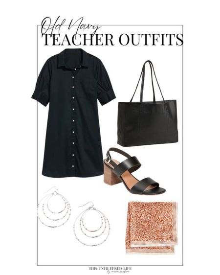 What a cute take on a little black dress for a teacher outfit! 
Back to School - Teacher Outfit - Old Navy - Midsize - Mom - Size 12 

#LTKstyletip #LTKBacktoSchool #LTKworkwear