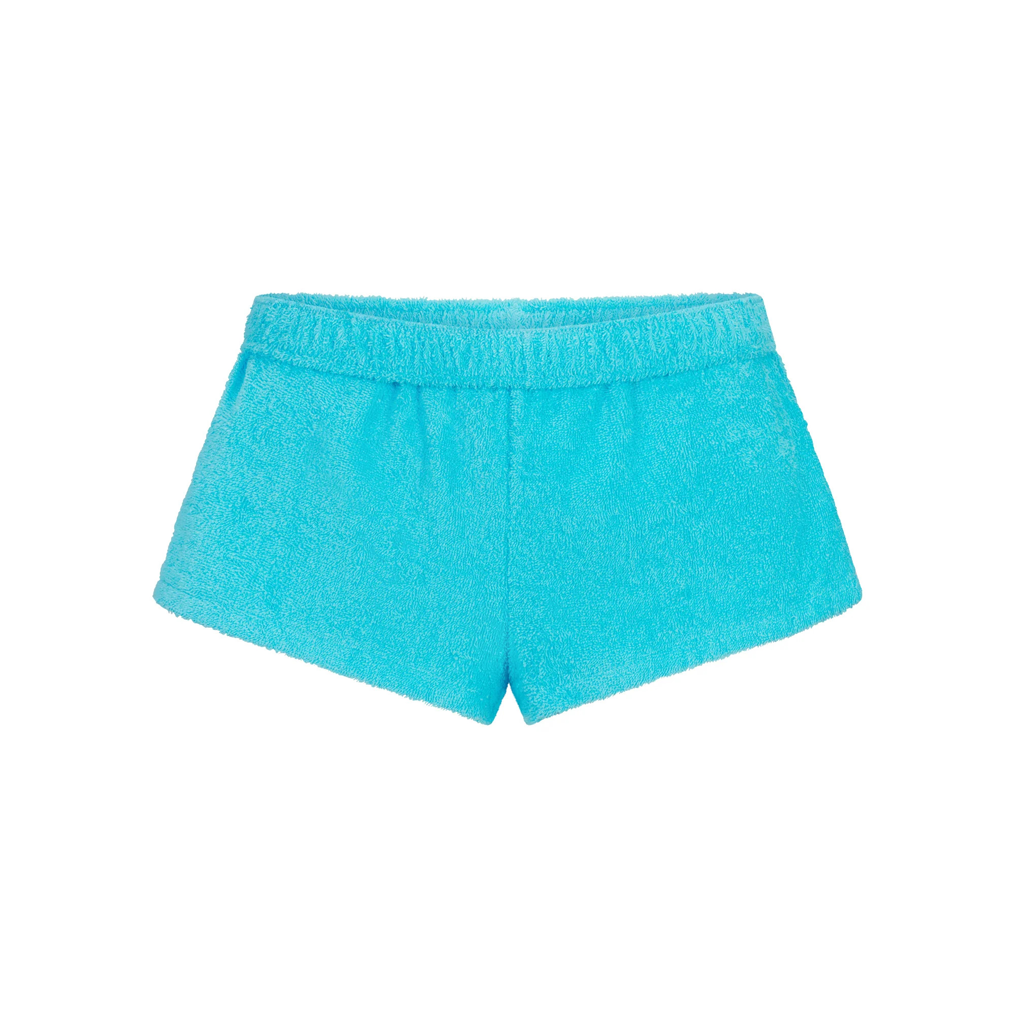 TERRY COVER-UPS FOLDOVER SHORT | CYAN | SKIMS | SKIMS (US)