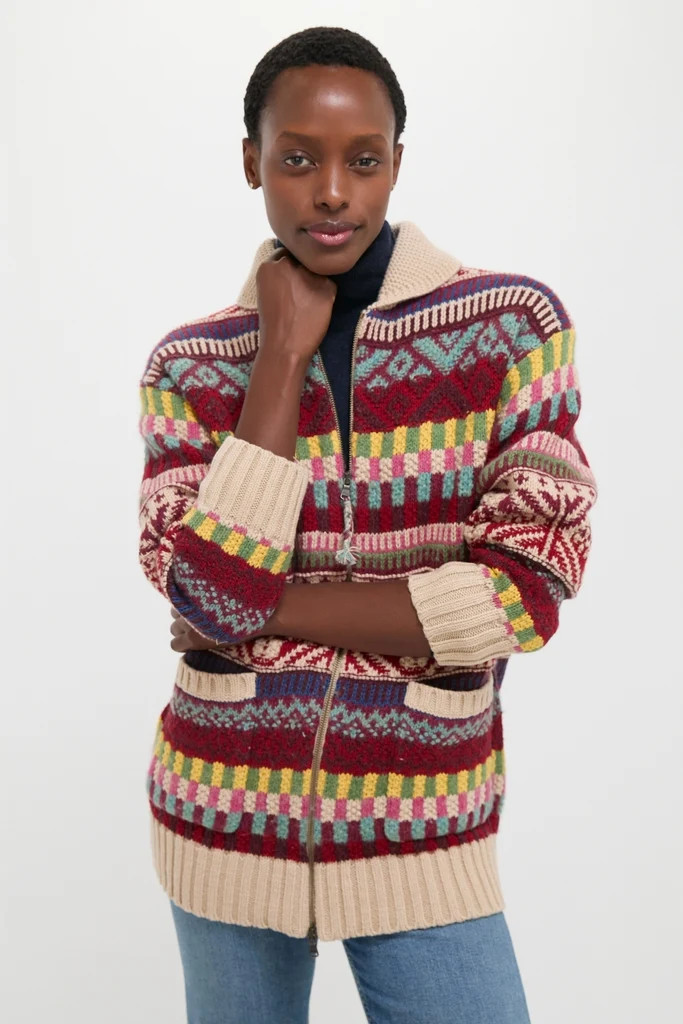 Brick Multi Cotton Wool Blend Sweater | Tuckernuck (US)