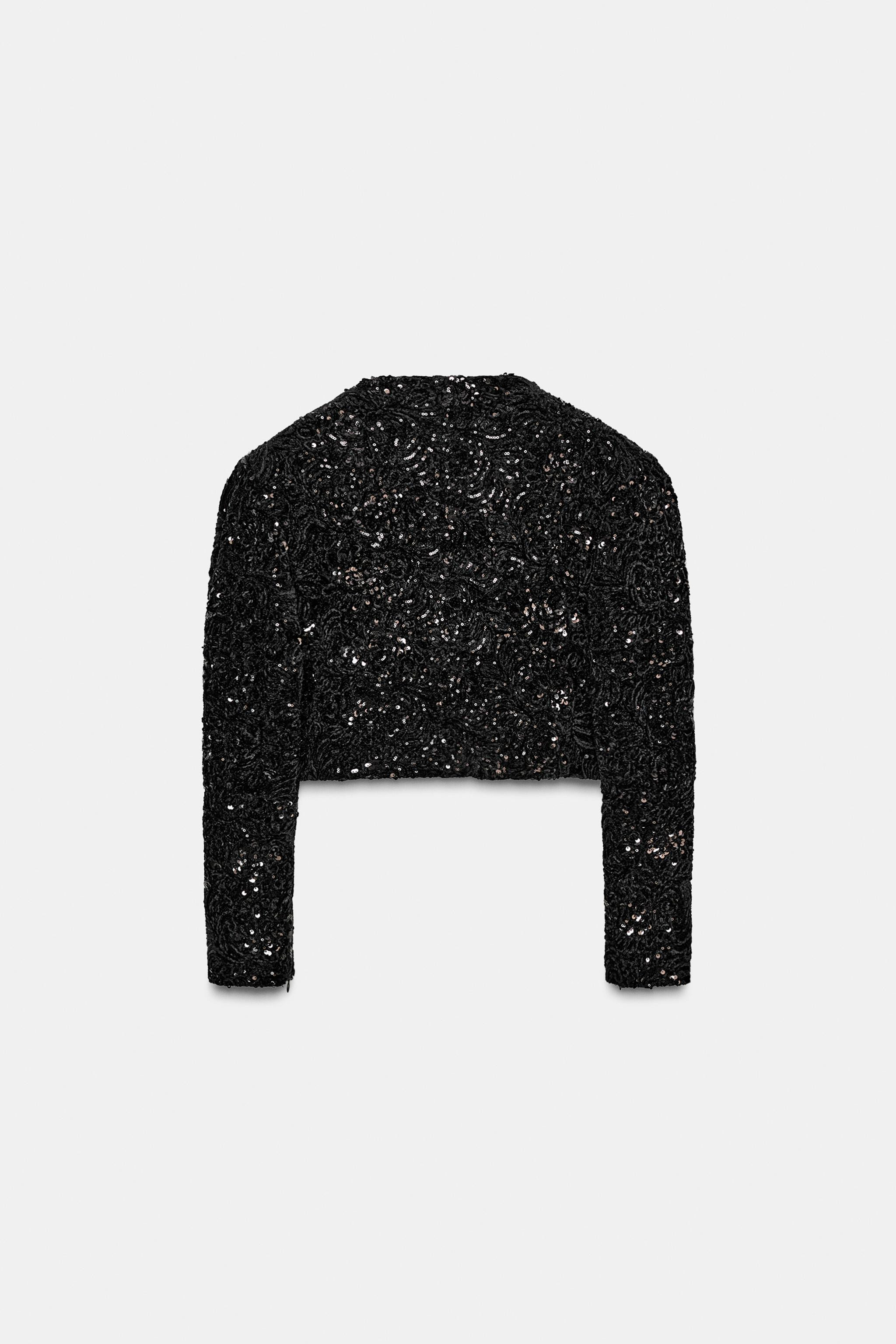 SEQUIN VOLUME SLEEVE JACKET | Zara US