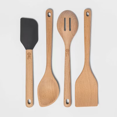4pc Wood Utensil Set - Made By Design™ | Target