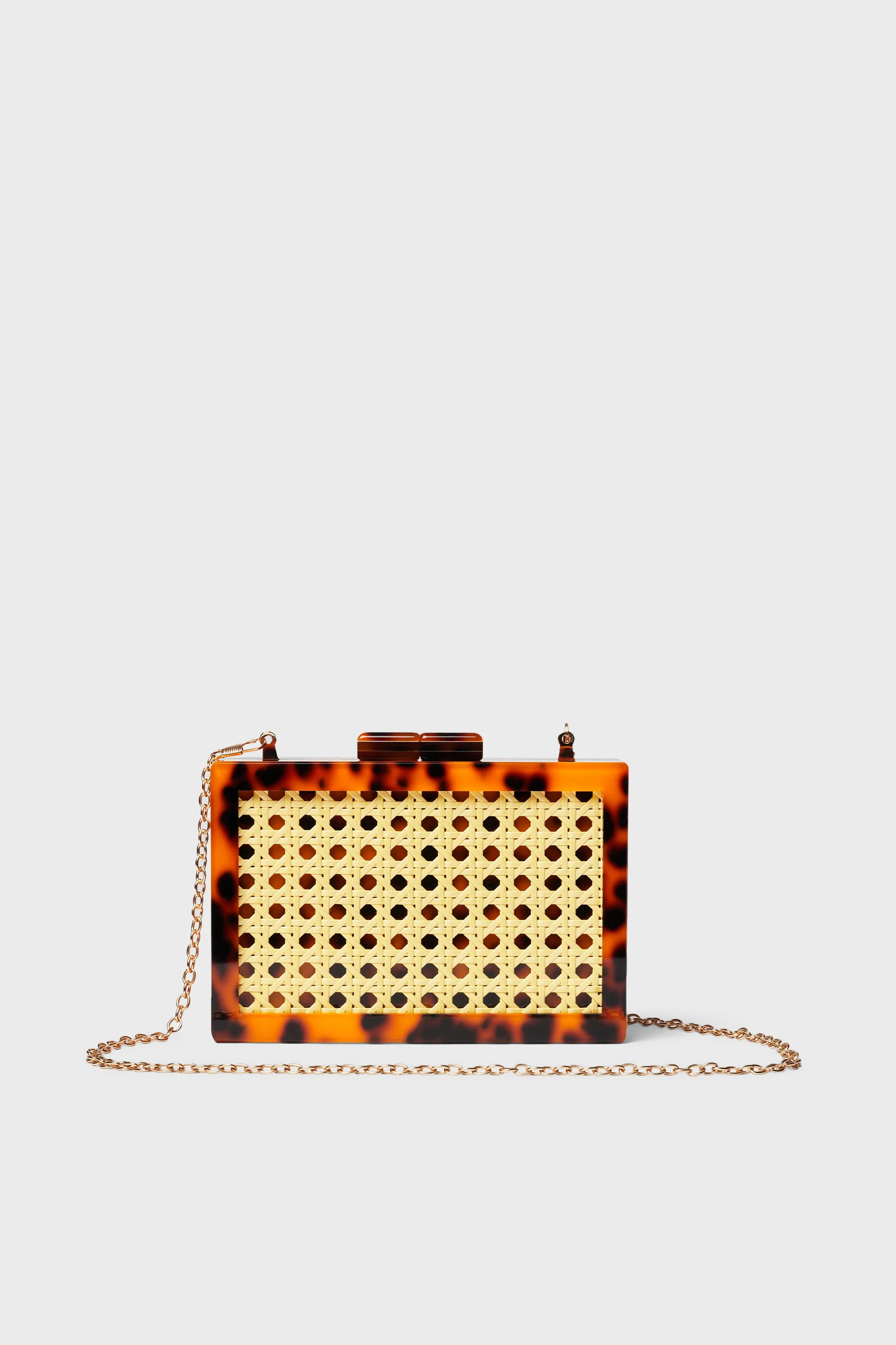 Tortoise Cane Acrylic Clutch | Tuckernuck (US)