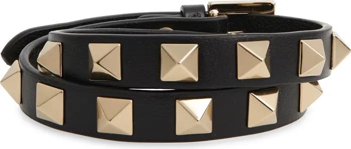 Rockstud Double Wrap Leather Bracelet | Nordstrom