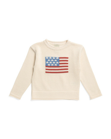 Kids American Flag Crew Neck Sweater | TJ Maxx