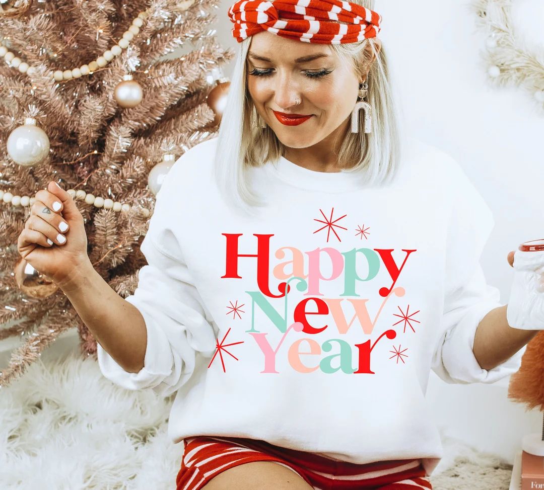 New Years Eve Sweatshirt, Hello 2023 Happy New Years Shirt,Happy New Year Festive Party Shirts Fo... | Etsy (US)