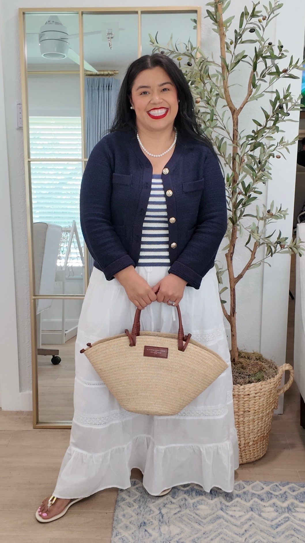 🌷This skirt and striped top are from from @Target and they are perfect for the 4th of July! This outfit feels so Americana and I’m wearing a Large in both! #targetstyle 

🌷My navy cardigan is from Walmart from last season but I will link one similar. 

🌷I’m such a fan of pearls and Macy’s always has them in a great affordable price point! I’ve linked my exact necklace, earrings, and bracelet! 

🌷My shoes are from @Macys and they are simple but gorgeous and surprisingly really comfortable. 

🌷My bag is from @SEZANE and this is my second season wearing it. It’s held up great and is definitely one to add to your collection. It’s a splurge so I’ve linked some amazing alternatives. 

🌷Classic outfit, spring outfit, modest fashion, petite fashion, mid size fashion, how to style spring clothes for short girls, summer capsule wardrobe, summer outfits I’ve worn recently, Fourth of July outfits, target circle deals

#LTKootd #LTKgrwm #LTKMidsize
