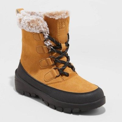 Women&#39;s Cathleen Waterproof Winter Boots - All in Motion&#8482; Tan 10 | Target