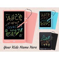 Personalized 10 Inch Colorful Lcd Pad Drawing Tablet Engraved Name Learning Educational Writing Boar | Etsy (US)