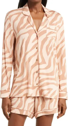 Moonlight Eco Long Sleeve Stretch Modal Short Pajamas | Nordstrom