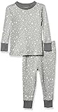 HonestBaby Baby Toddler Organic Cotton 2-Piece Snug Fit Pajama Set, Twinkle Star Gray, 4T | Amazon (US)