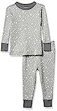 HonestBaby Baby Toddler Organic Cotton 2-Piece Snug Fit Pajama Set, Twinkle Star Gray, 4T | Amazon (US)