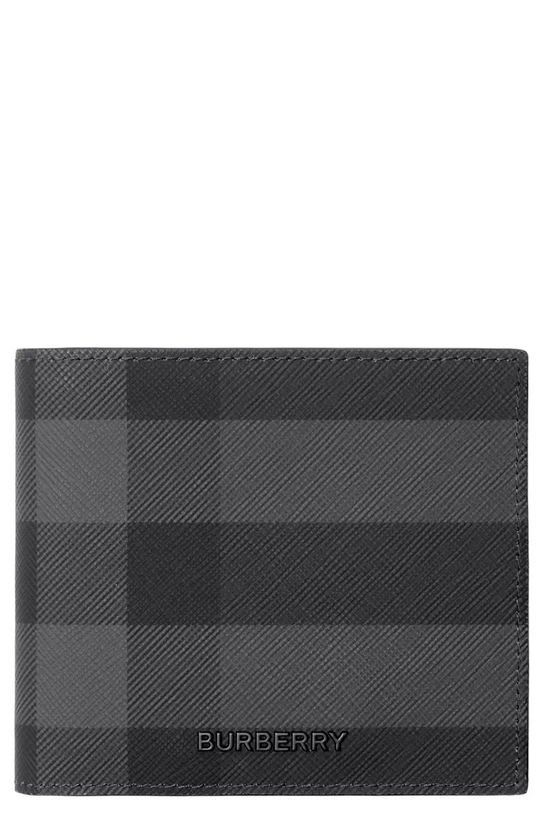 Check Coated Canvas Bifold Wallet | Nordstrom