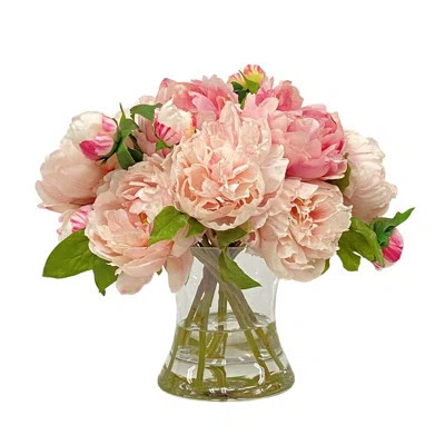 PEONY IN HURRICANE VASE | Wayfair North America